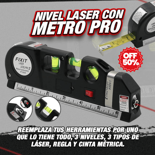 METRO CON NIVEL LASER 4 en 1 - Universal SV