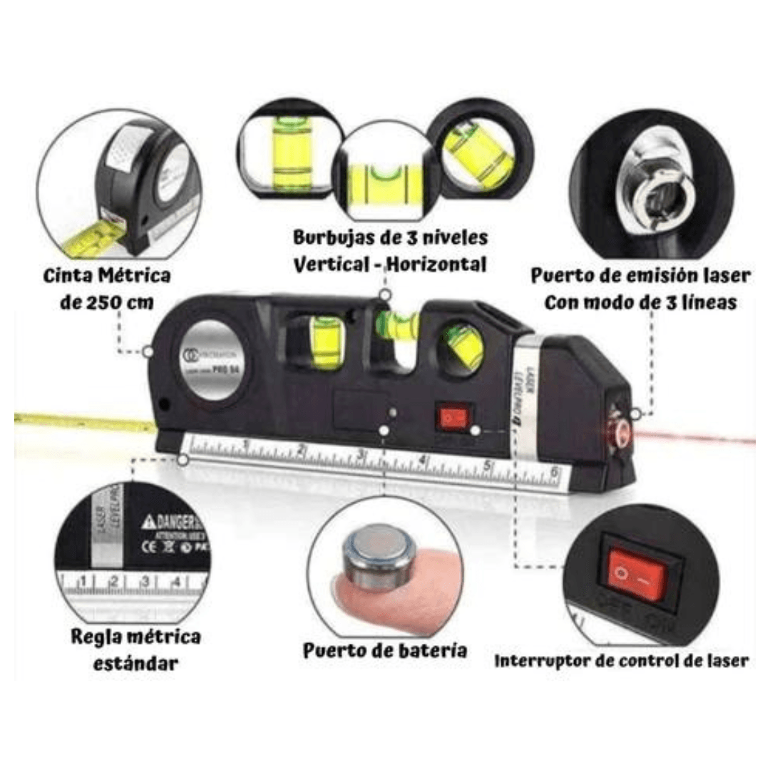 METRO CON NIVEL LASER 4 en 1 - Universal SV