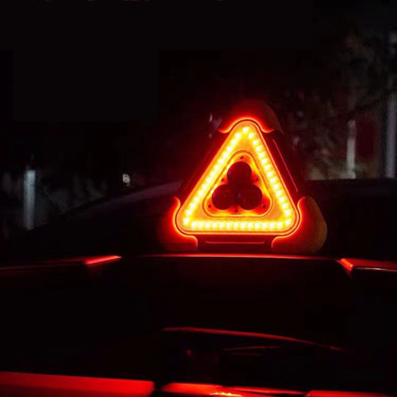 LUZ DE ADVERTENCIA DE CARRETERA TRIANGULAR DE EMERGENCIA 2 EN 1